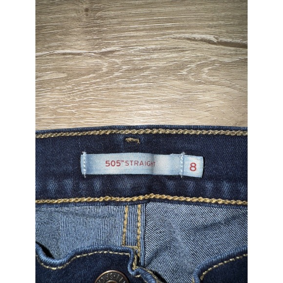 Jeans Iconic Levi's 505 Straight Leg Dark blue Sturdy Denim Nice Fit Popular - Picture 5 of 10